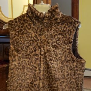 Cute Leopard Print Reversible Vest